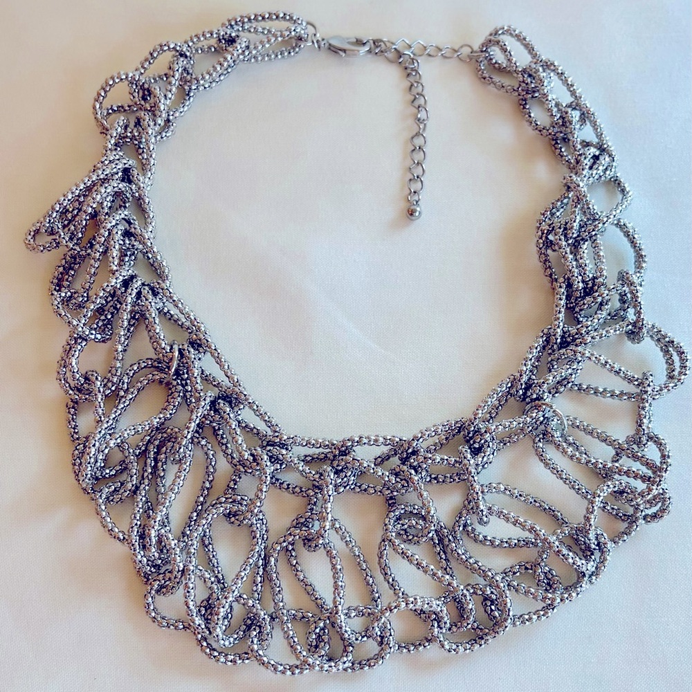 Sparkling Silver Chain Choker